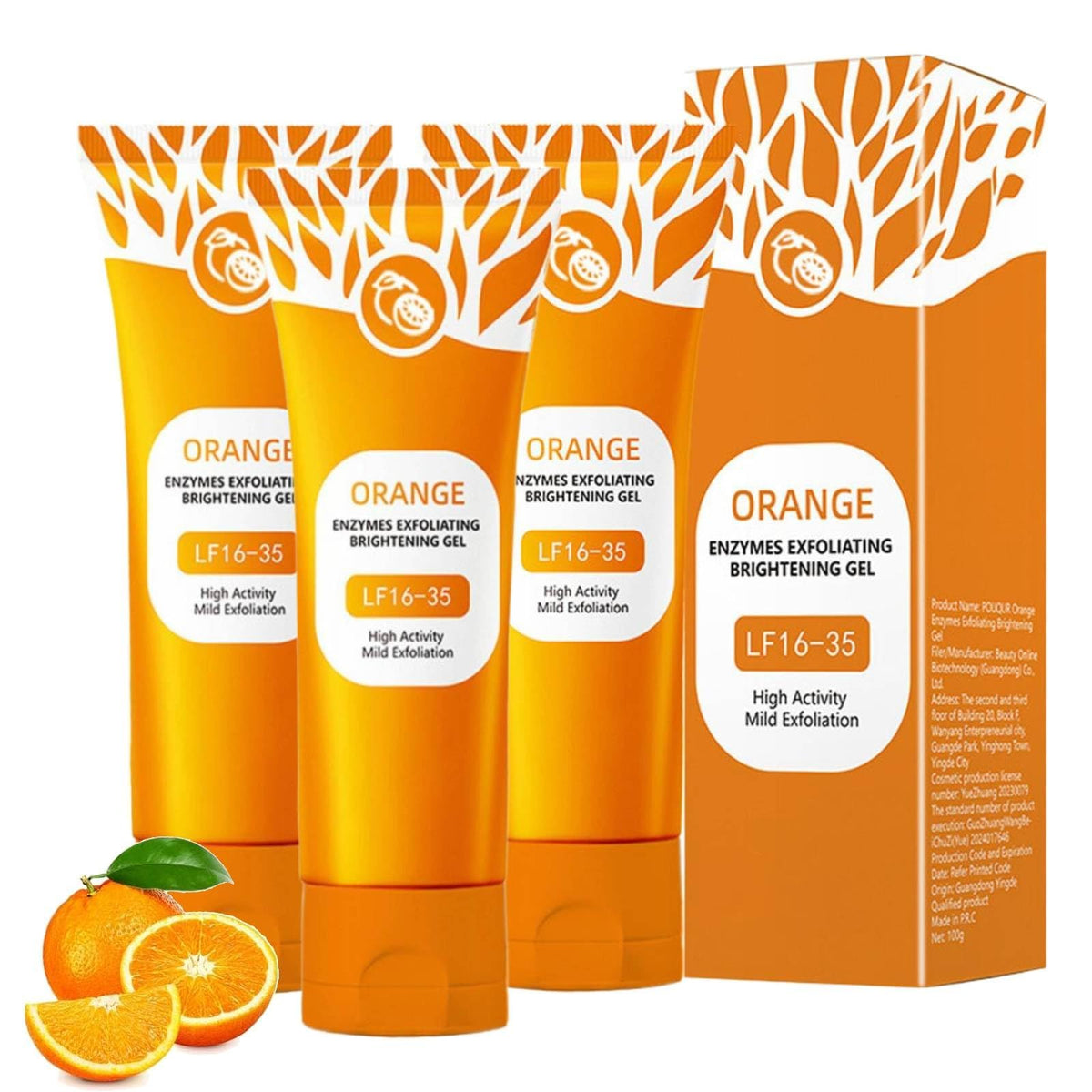 🍊 ORANGE ENZYMES EXFOLIATING BRIGHTENING GEL – LF16-35